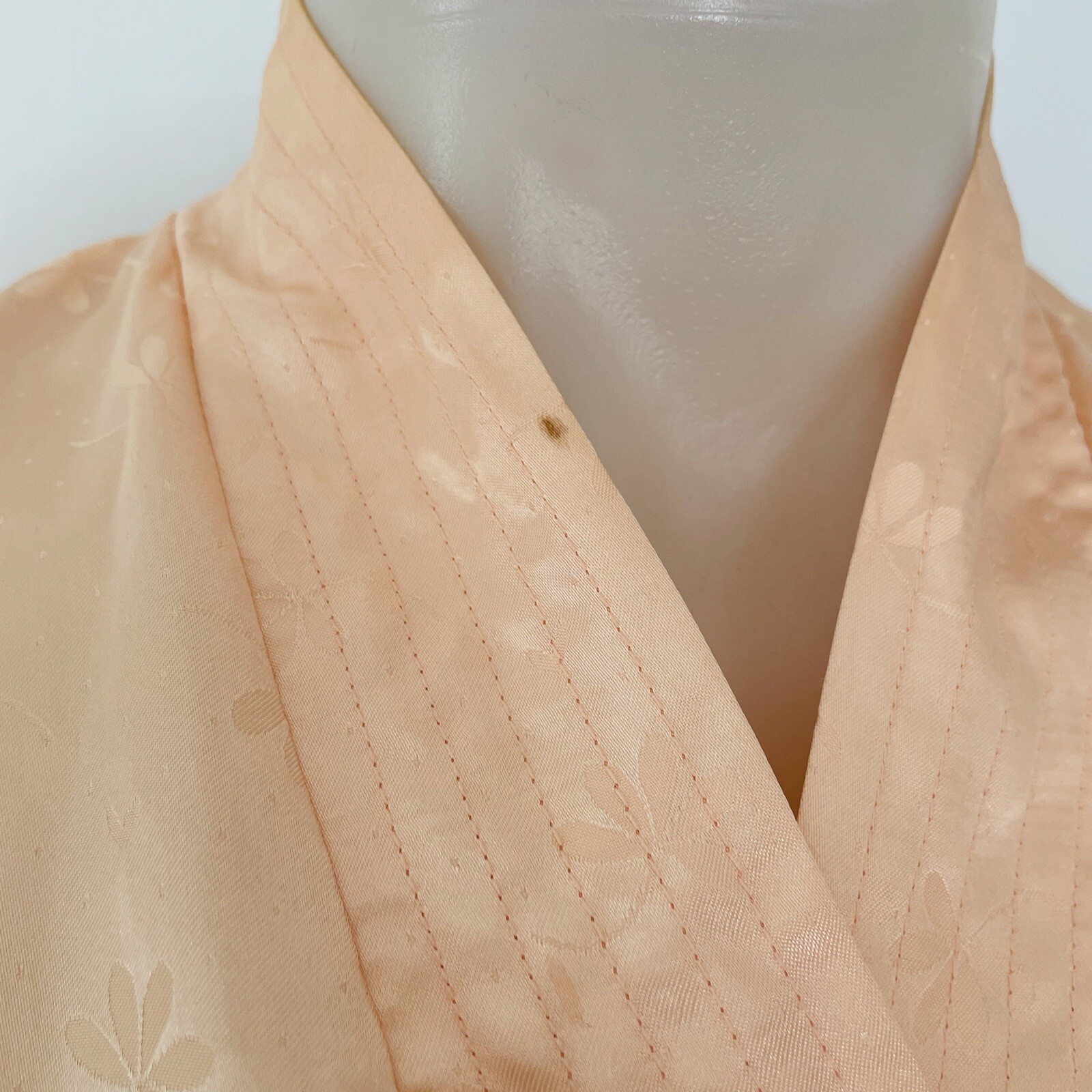Vintage women’s apricot floral satin night slip dress & dressing gown size S M