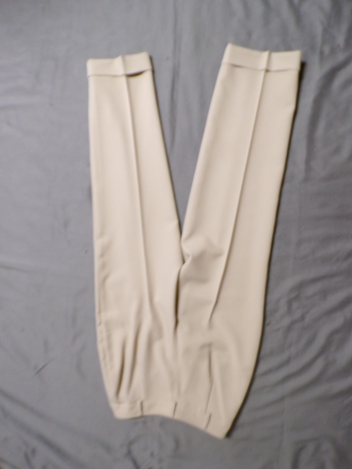 Vintage ODDS 'N ENDS Beige Size 7 Cuffed Pants Slacks Waist 28″ 1980’s