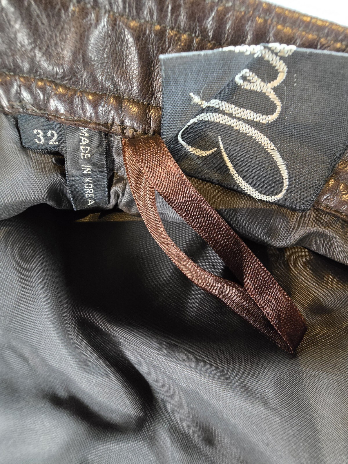 Vintage 70s Leather Pants Chocolate Brown Size 28 J Walden YKK Zipper
