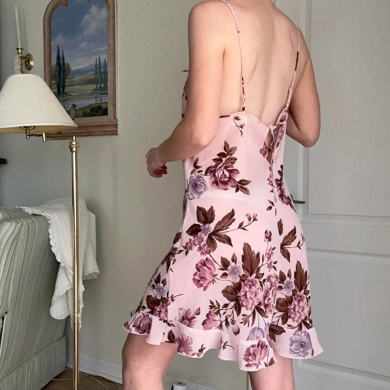 Inner Most by Sears Floral Lace Trim Ruffle Slip Dress