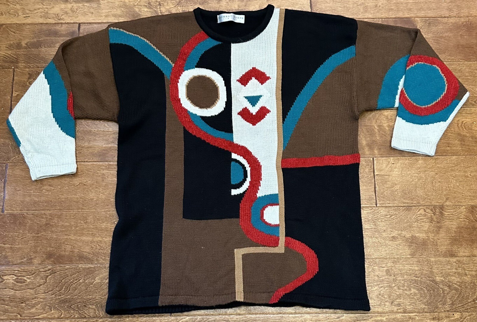 Vintage Kathryn Deene New York Geometric Sweater No Size Label