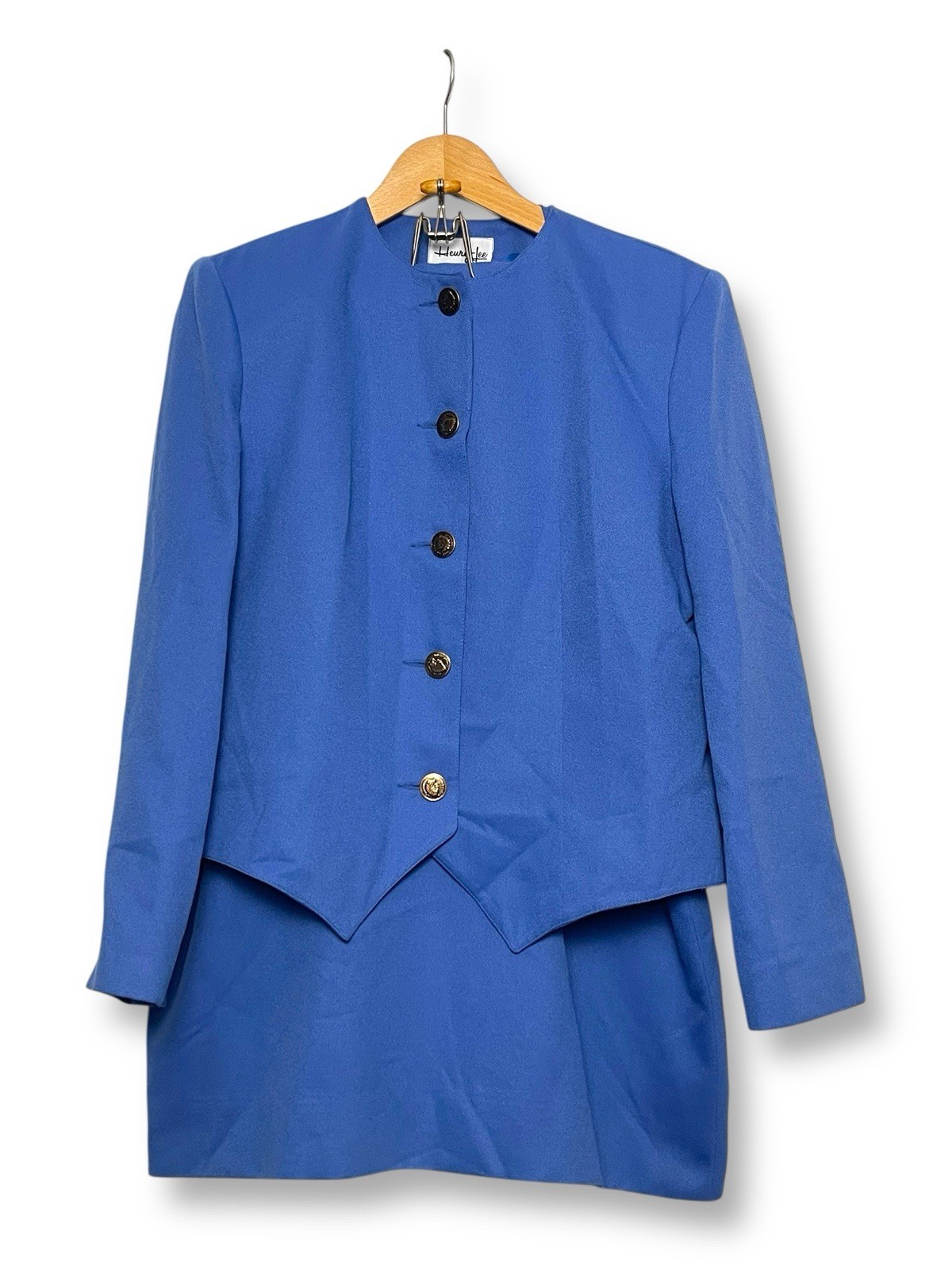 Vintage 70’s Henry-Lee for Johnny Appleseed’s Cobalt Blue Skirt Suit Size 16 XL