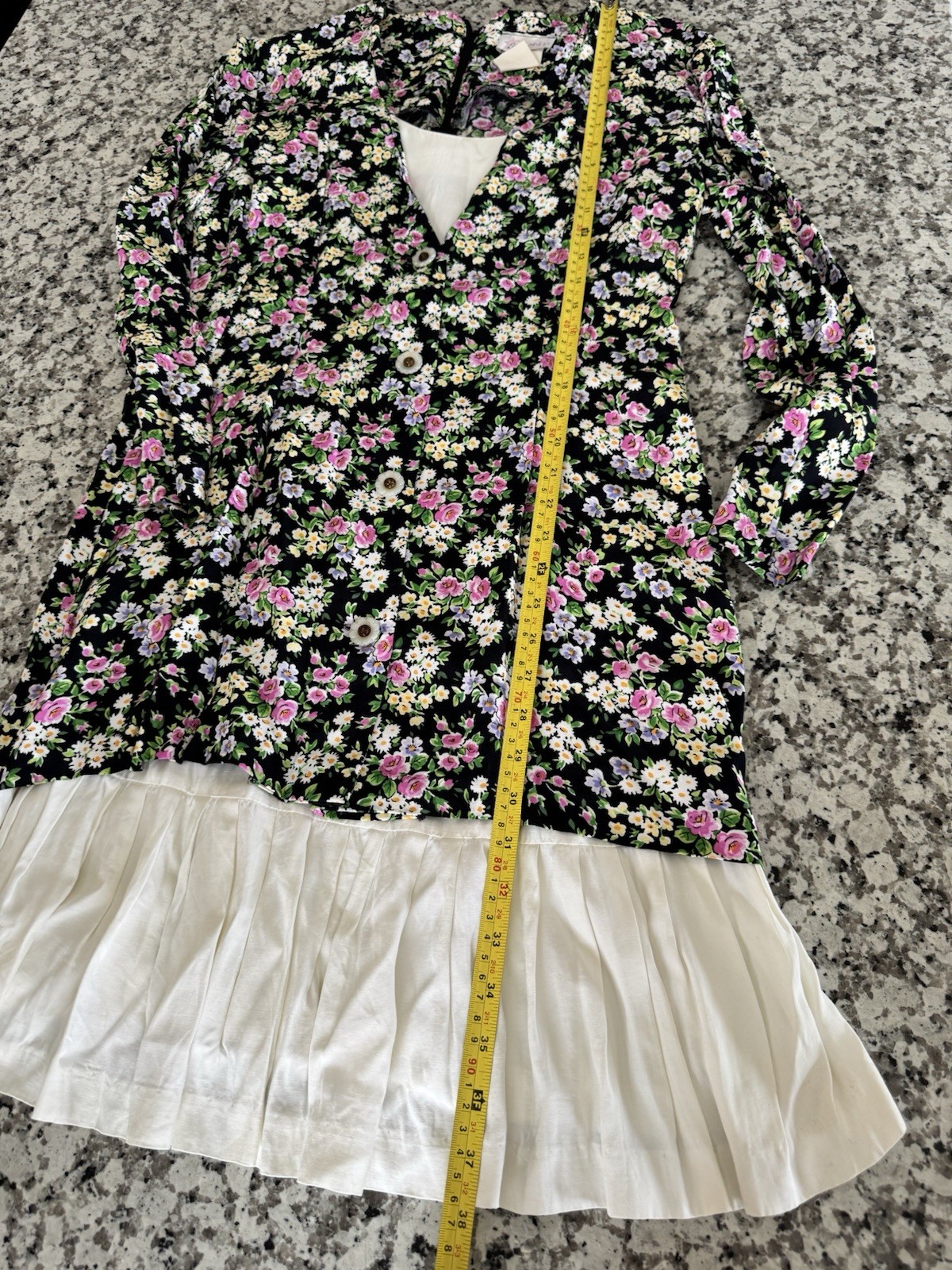 VTG Frederick’s Of Hollywood Floral Layered Mini Dress 11/12 Cottagecore 90s EUC