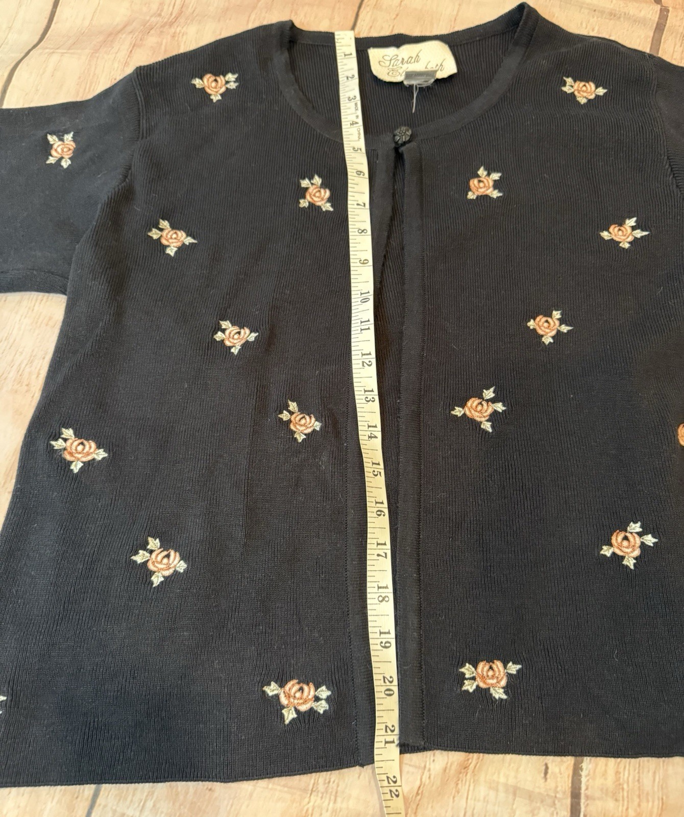 Vintage Sarah Elizabeth Cottagecore Size 12 Romantic Embroidered Cardigan