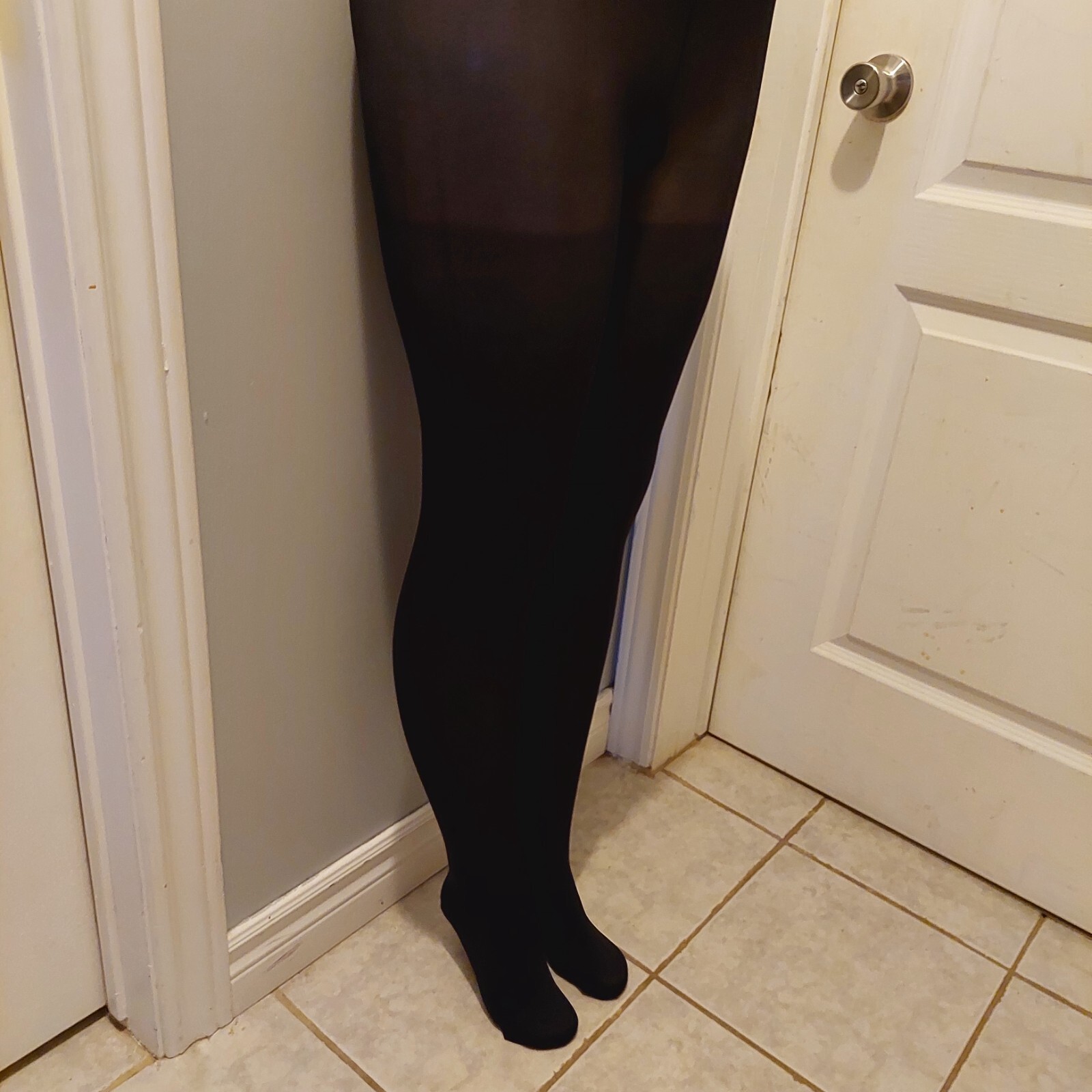 Pantyhose Whisper Opaque Tights Color Black Size Tall 140-170 lbs BWTIGHT