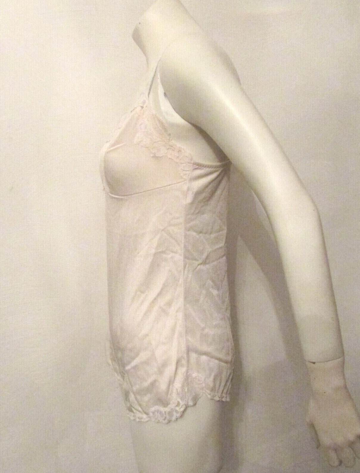 Kayser Lingerie Silky Tricot Nylon Lace One Piece Teddy Bodysuit 32 USA made