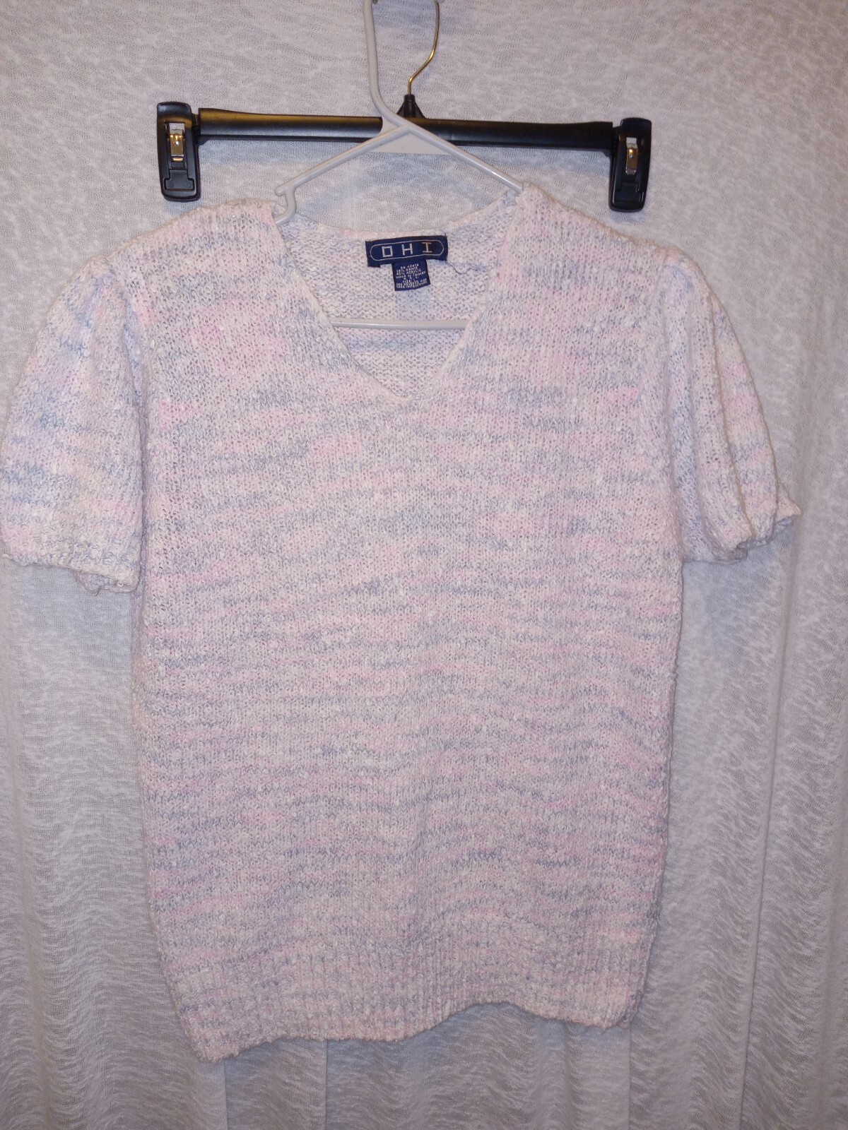 O. H. I. SHORT SLEEVE SWEATER Vintage Sz. L