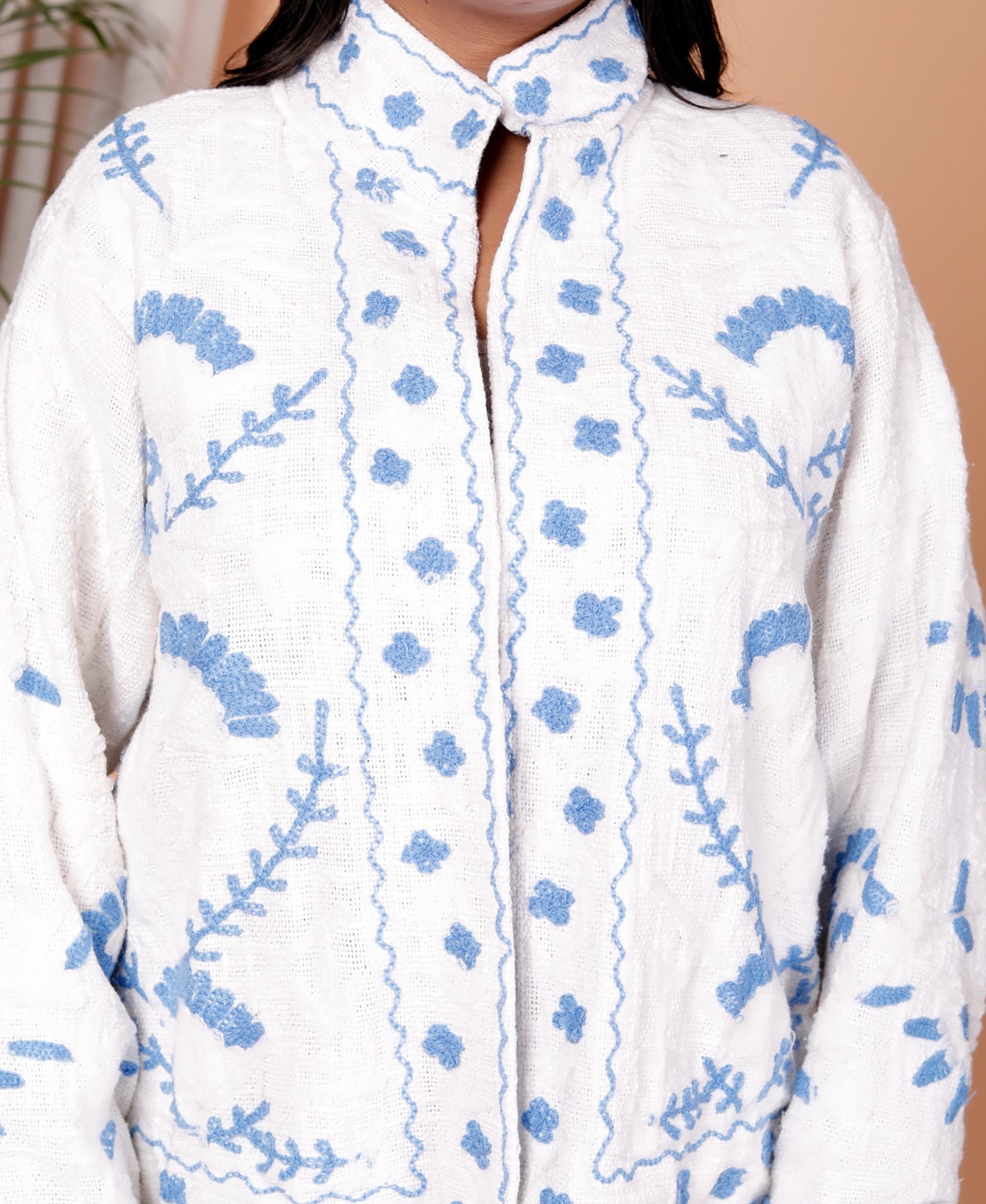 Boho Suzani Embroidery Handmade Jacket | Reversible Block Print Jacket Coat Gift