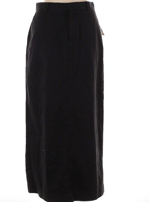 Vintage 90’s Gap Size 12 Black Structured Midi Maxi Length Skirt Belt Loops NWT