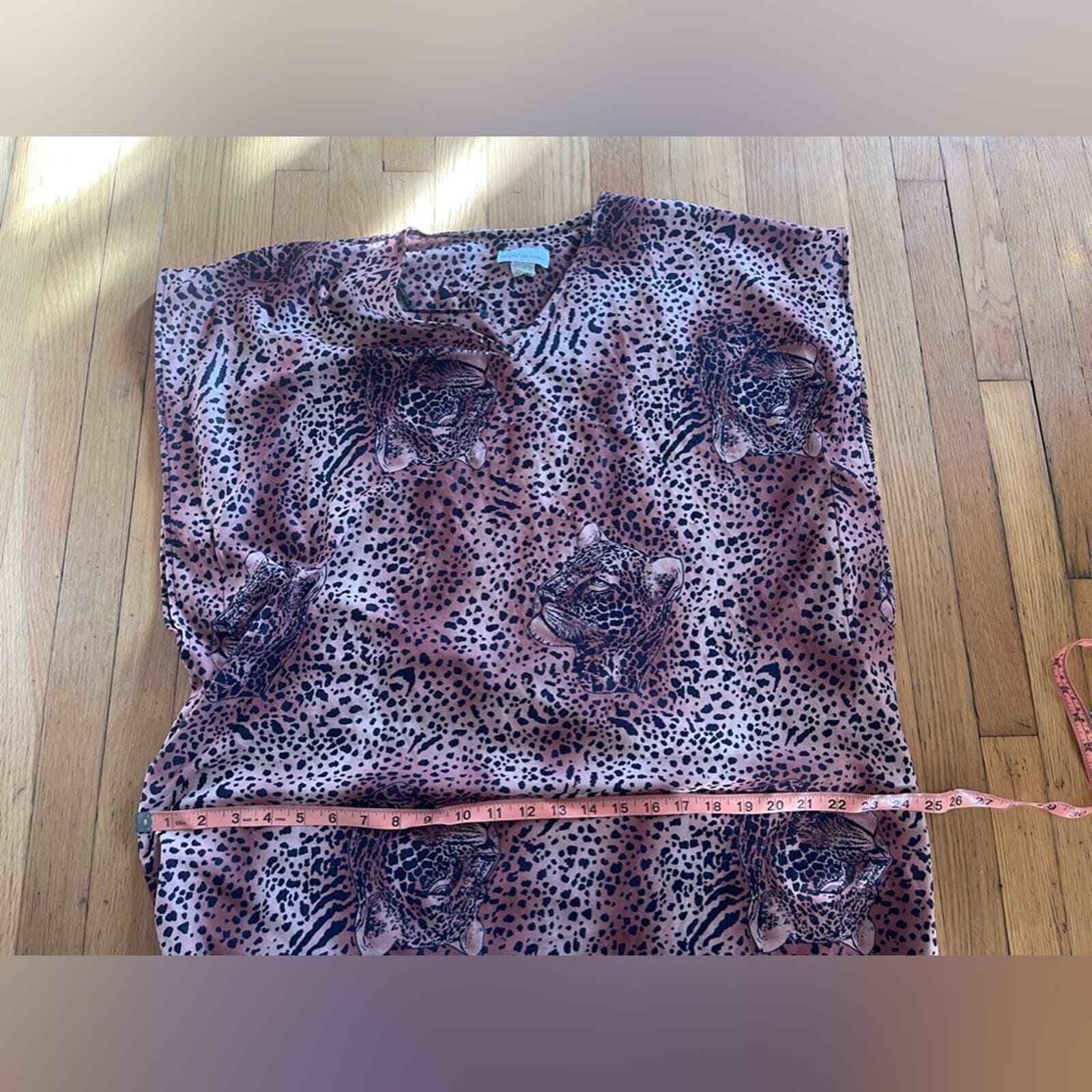 Late 70s-80s Leopard Caftan with Leopard Faces