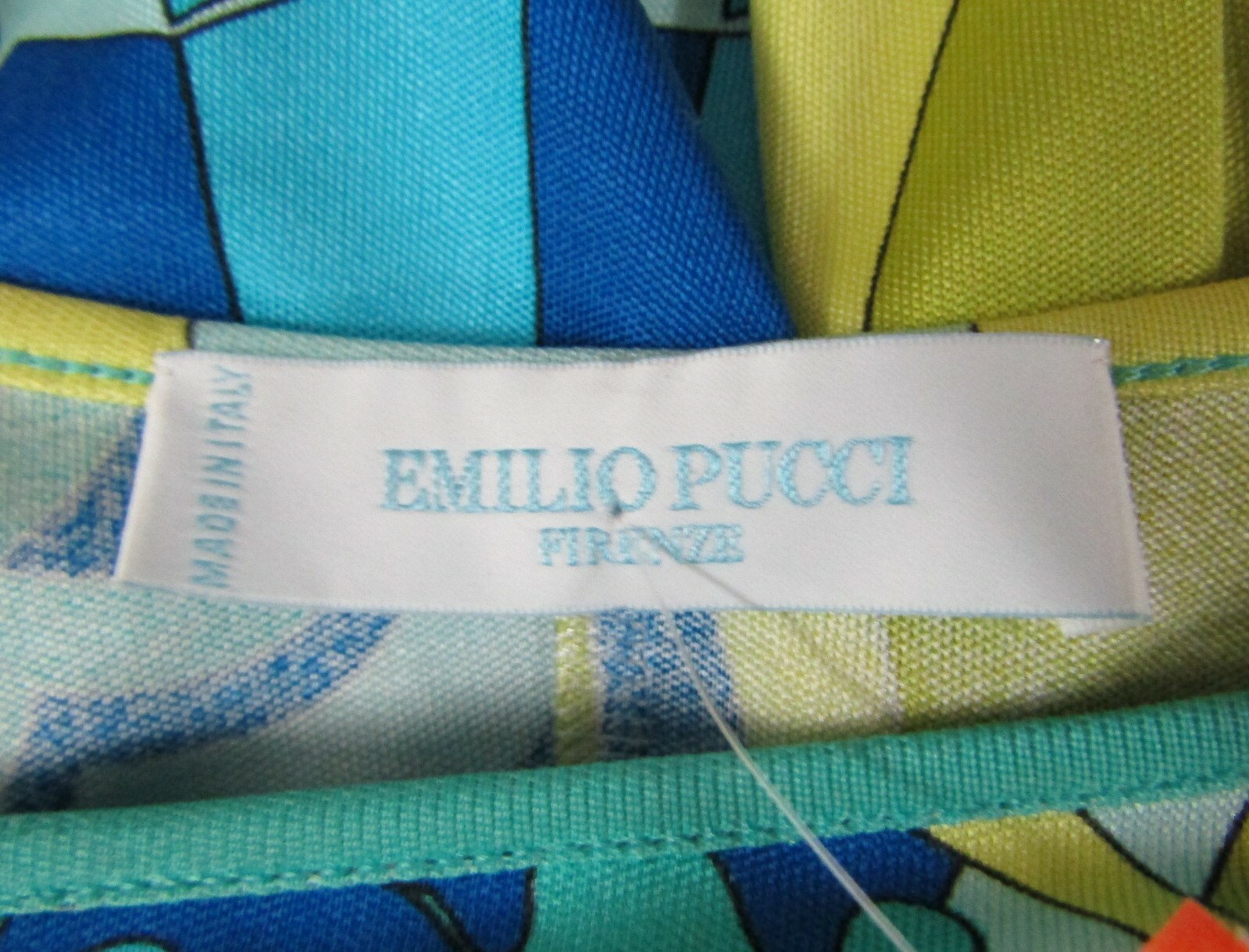 EMILIO PUCCI Dress 4 Multi Color Abstract Logo Jersey Silk Psychedelic 34 XS VTG