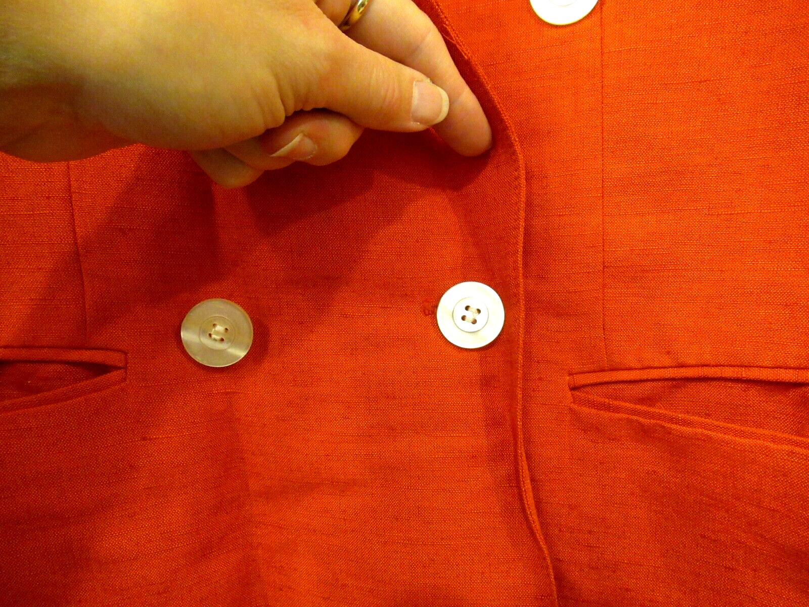 Giorgio Saint Angelo red linen blazer, 32″ chest