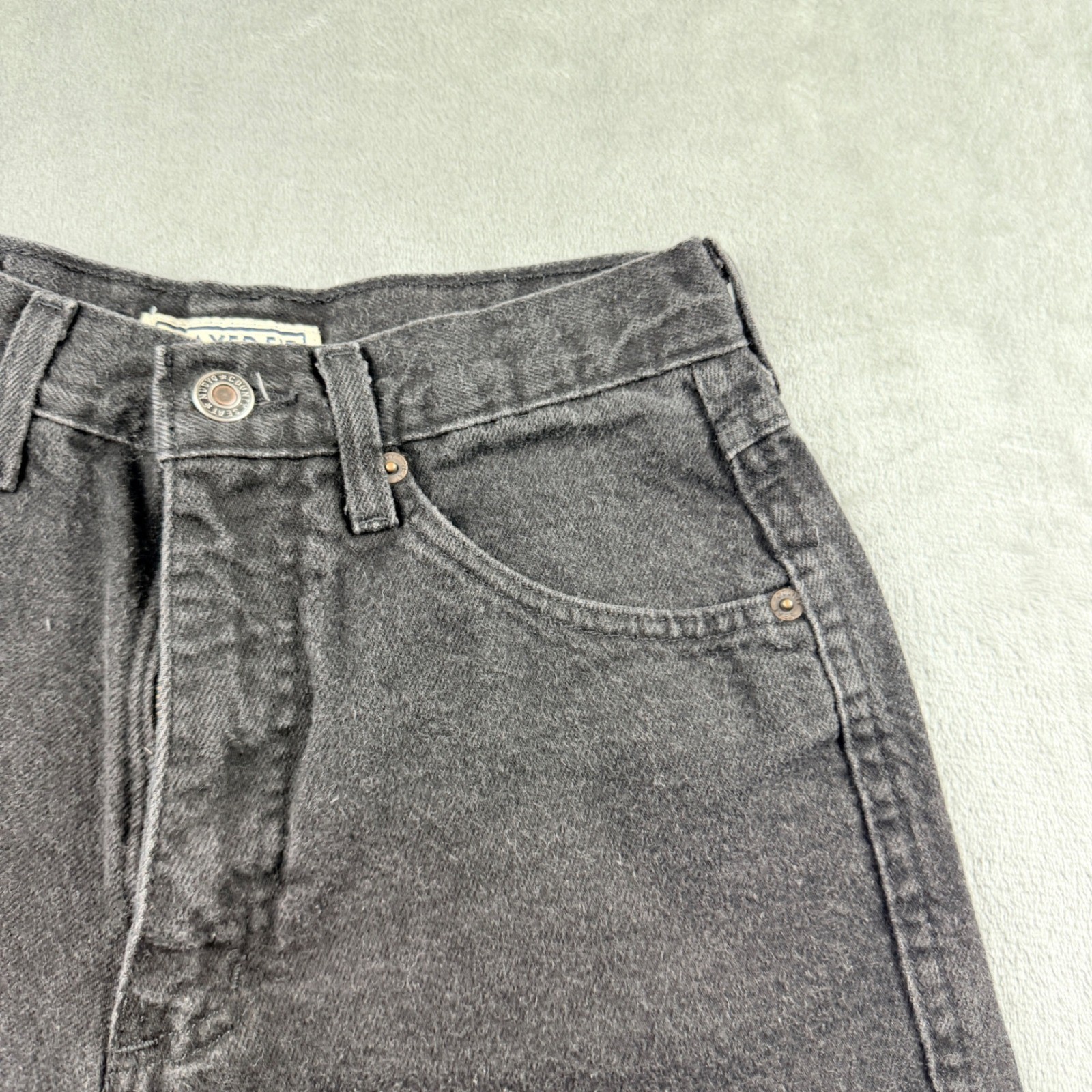 Nuovo County Seat Vintage Black Denim Shorts High Waisted Relaxed Fit Women 5/6