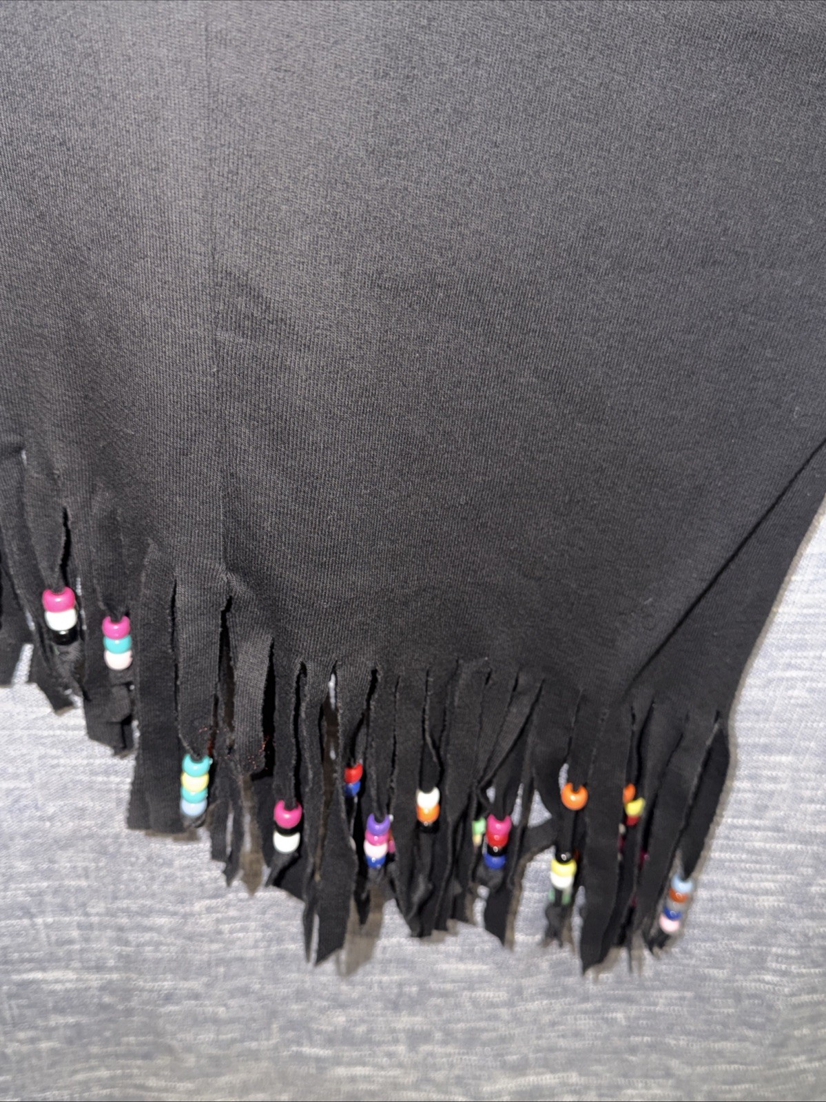 NWT Motorcycle Biker Dress Love Sexy Jnco Beaded Fringe Sacred Asymmetrical M