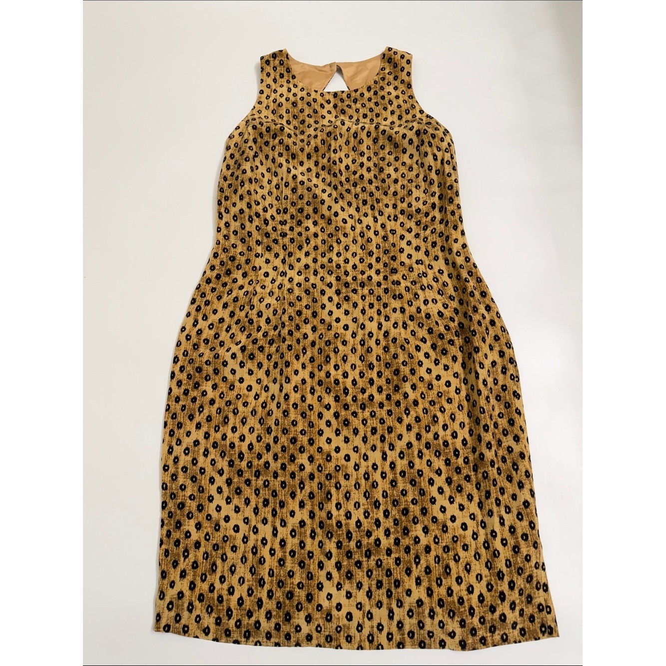 Vintage Maggy London 100% Silk Animal Print Sheath Dress Size 8