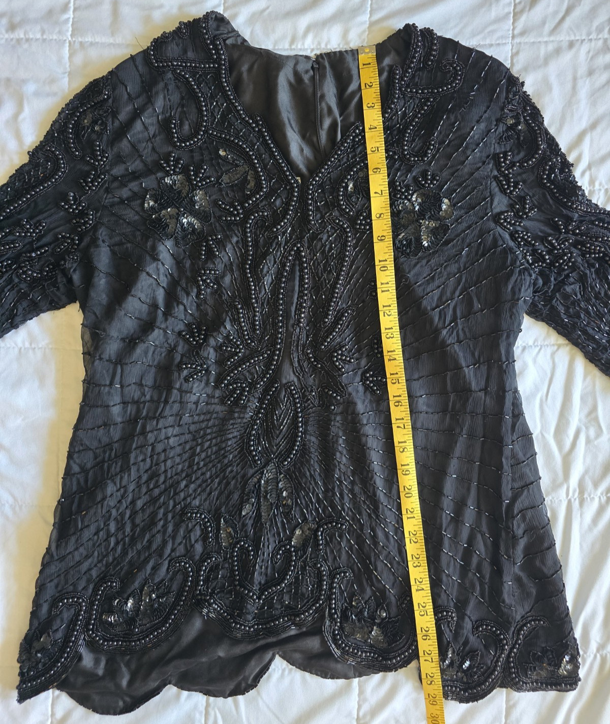 VTG 80’S BEADED SEQUIN EVENING COCKTAIL 2-Piece Top and Skirt XL(no Sz Tag)