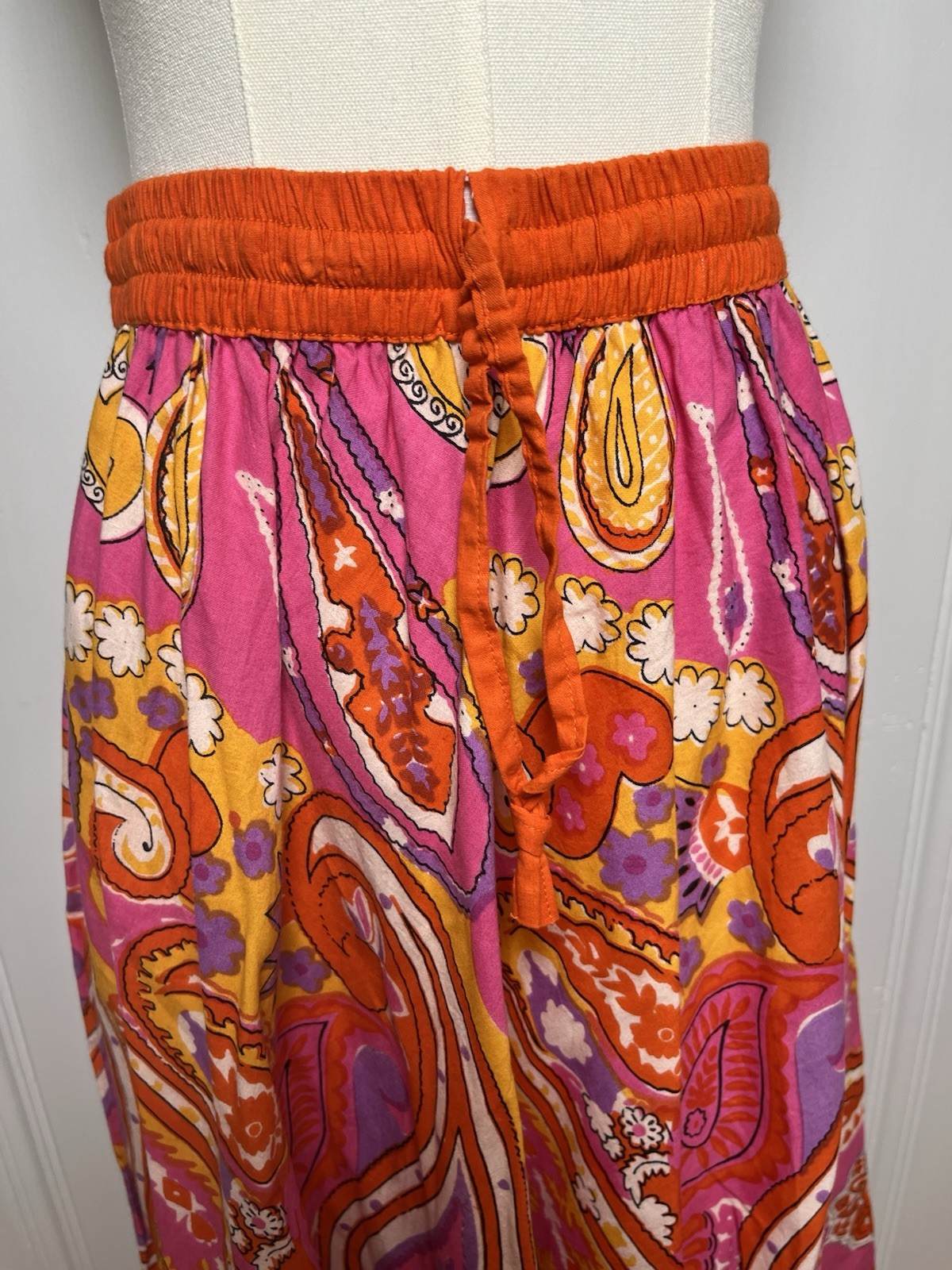 Vintage Jackpot Skirt FREE SIZE 100% Cotton Psychadelic Colorful 90s FAST SHIP