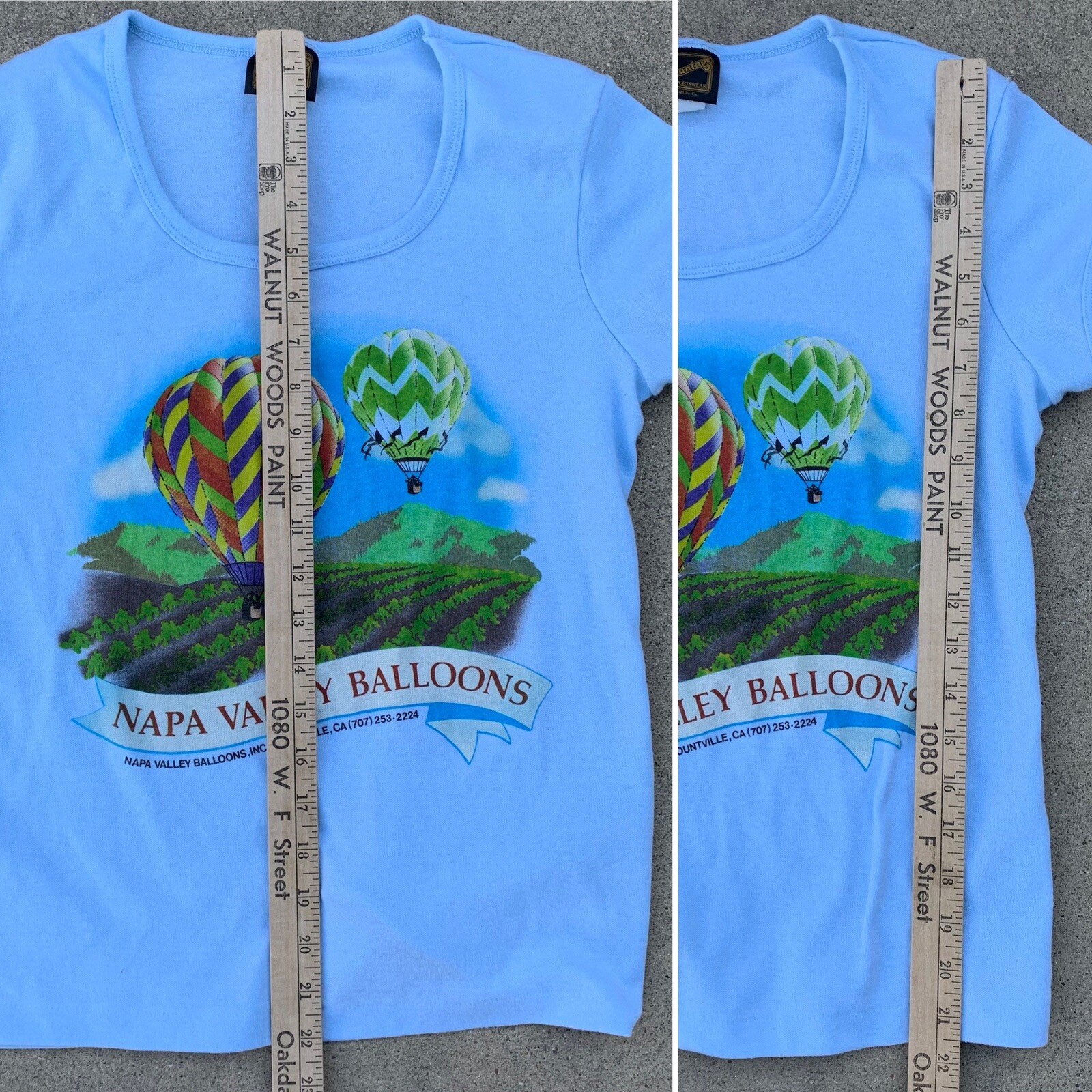 vintage Napa Valley Balloons hot air balloon t shirt womans ladies Size 14 XL