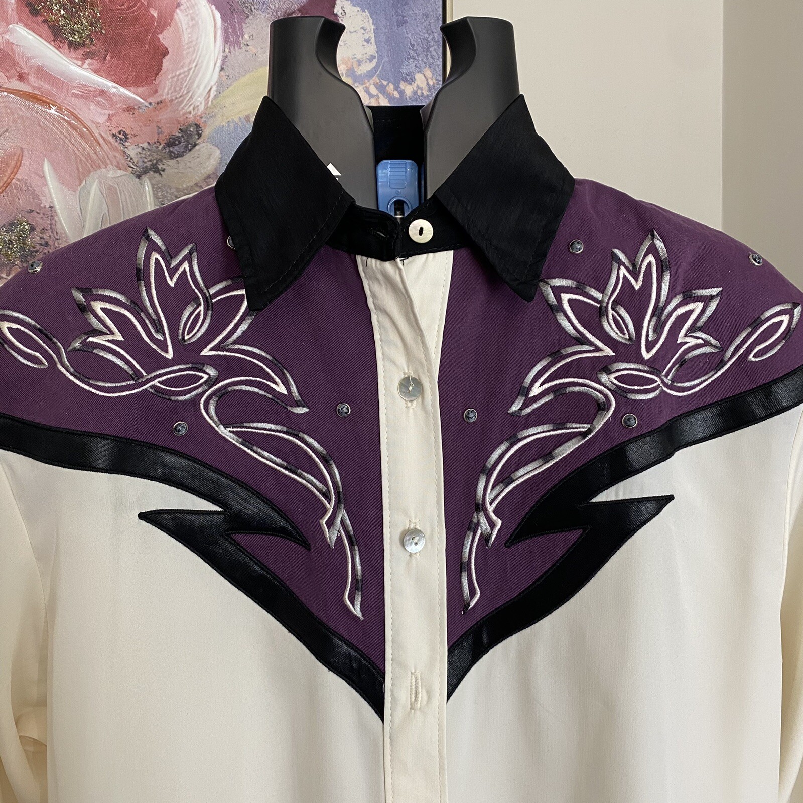 1849 Authentic Ranchwear Vintage Women Embroidery Rodeo Western Sz S (Comp V)