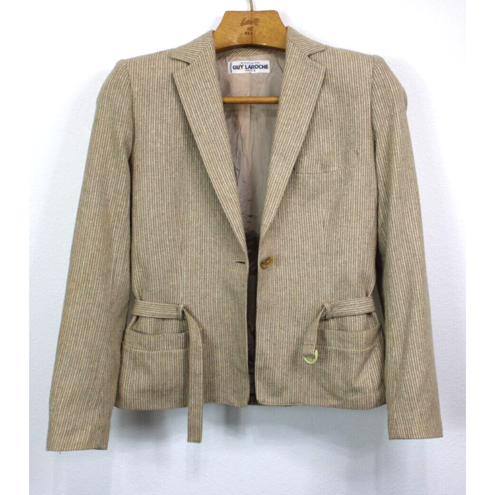GUY LAROCHE Size 38 DIFFUSION Vintage Women’s Suit Jacket & Skirt Fitted France