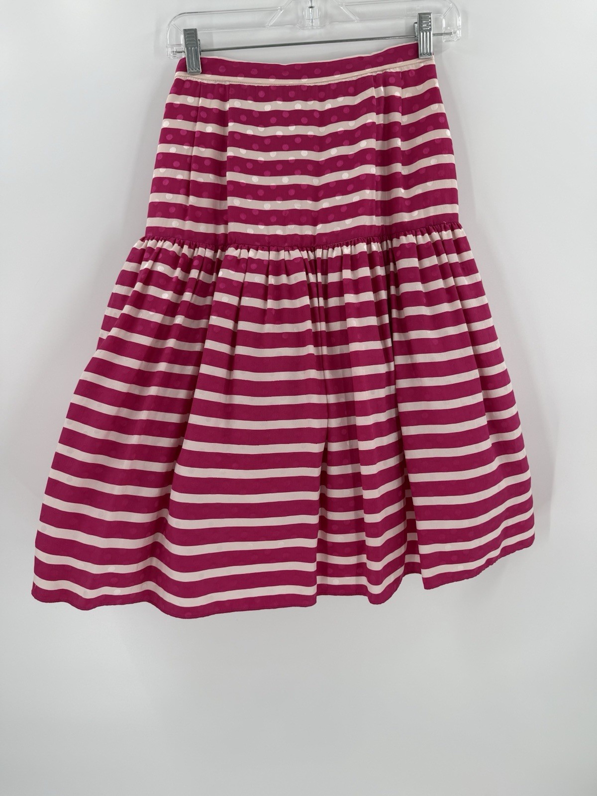 Vintage RARE!! Raul Blanco Pink White Stripe Polka Dot Tulle Underskirt Size 6