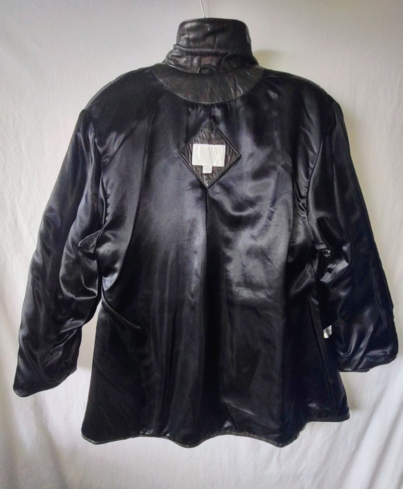 VALERIE STEVENS PETITES Leather Coat Size M NEW ZEALAND LAMBSKIN Vintage Soft