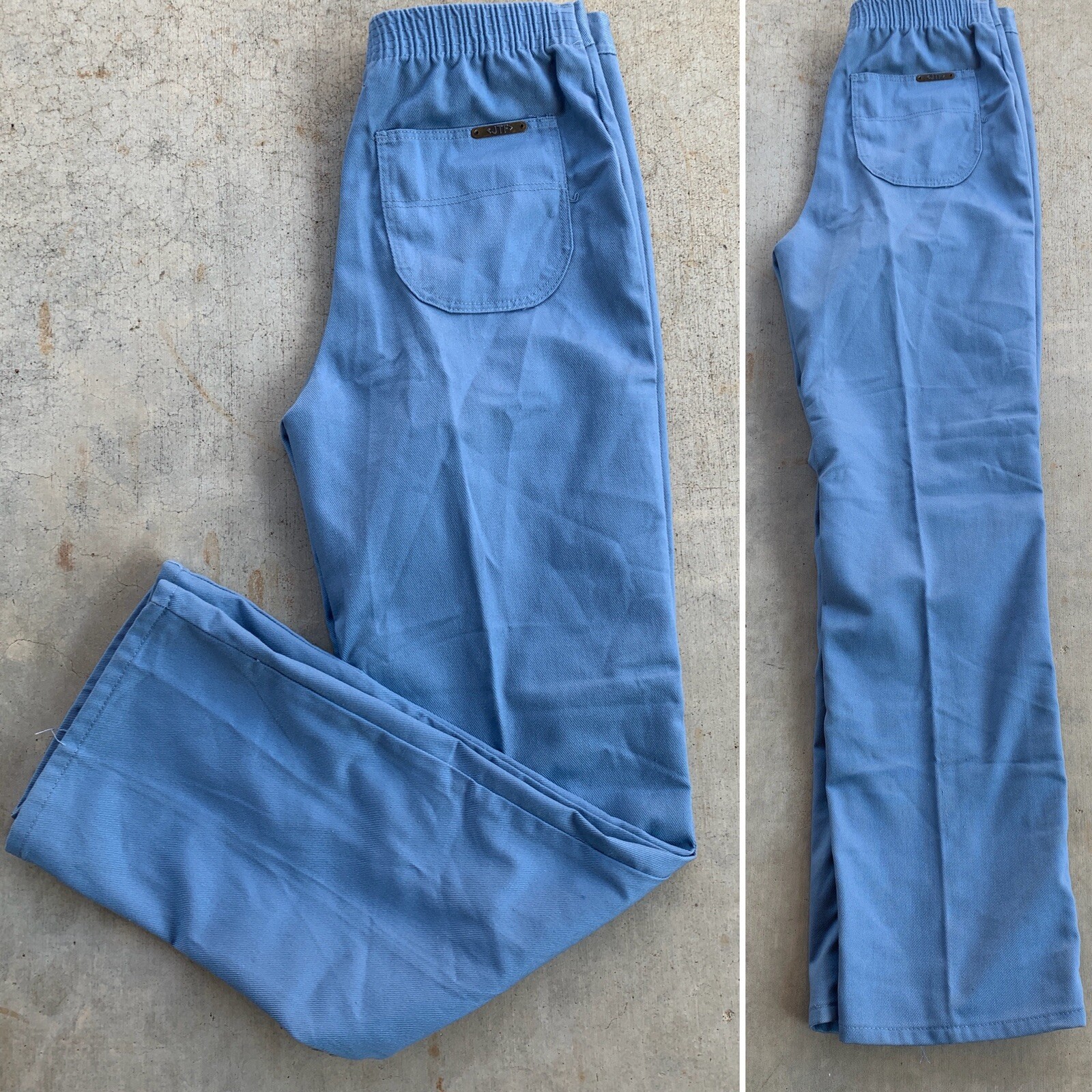 Vintage JTF Pants High Waist Blue Talon Zipper 12 (29” waist resting) 70s 80s
