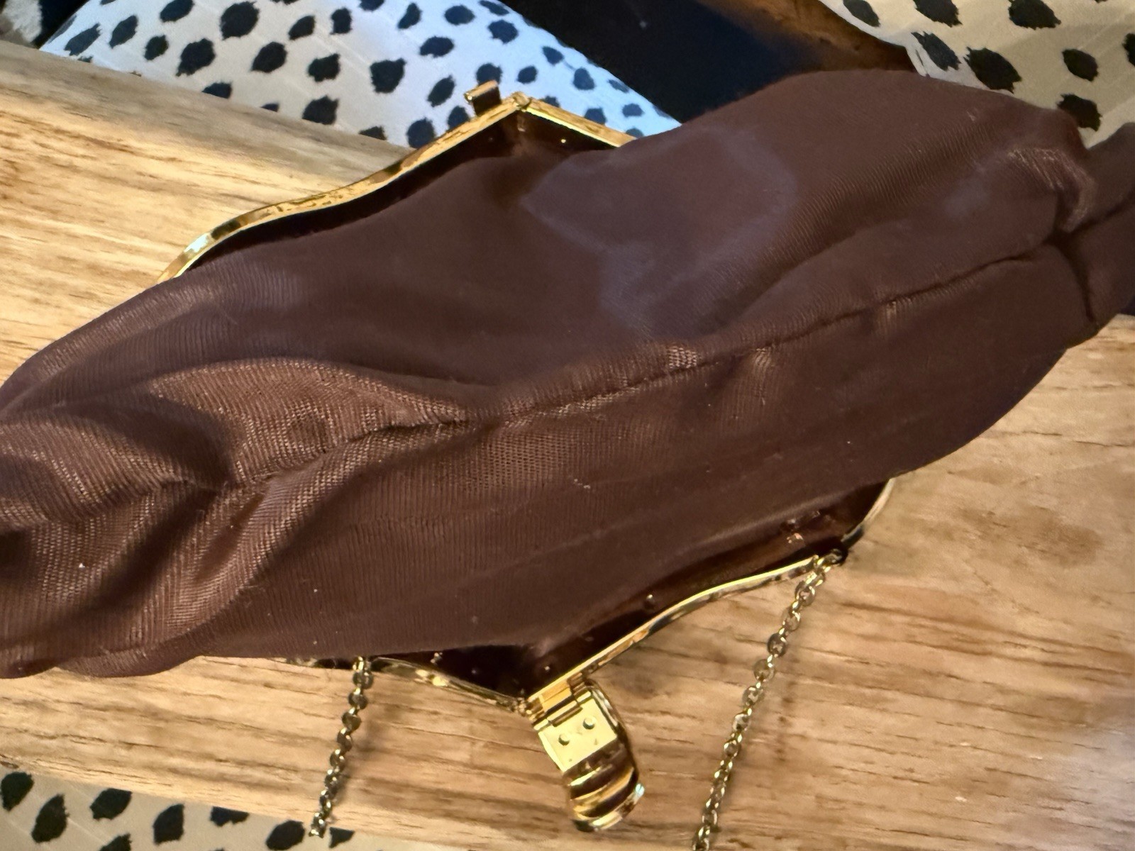 VTG HL USA Brown Chocolate Clutch Shoulder Strap Purse Gorgeous
