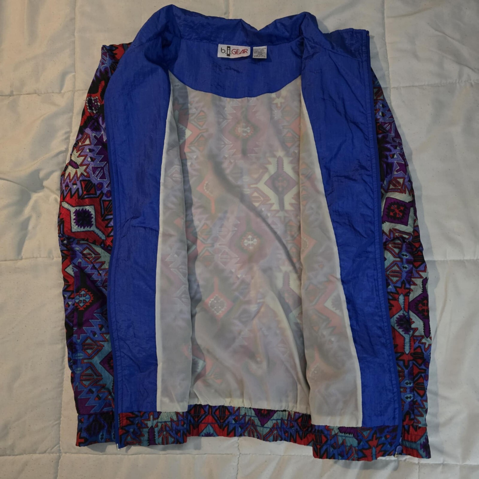 Vintage 1980’s Women’s B.I. Gear Aztec Windbreaker Size XL-20W Plus Size NWT