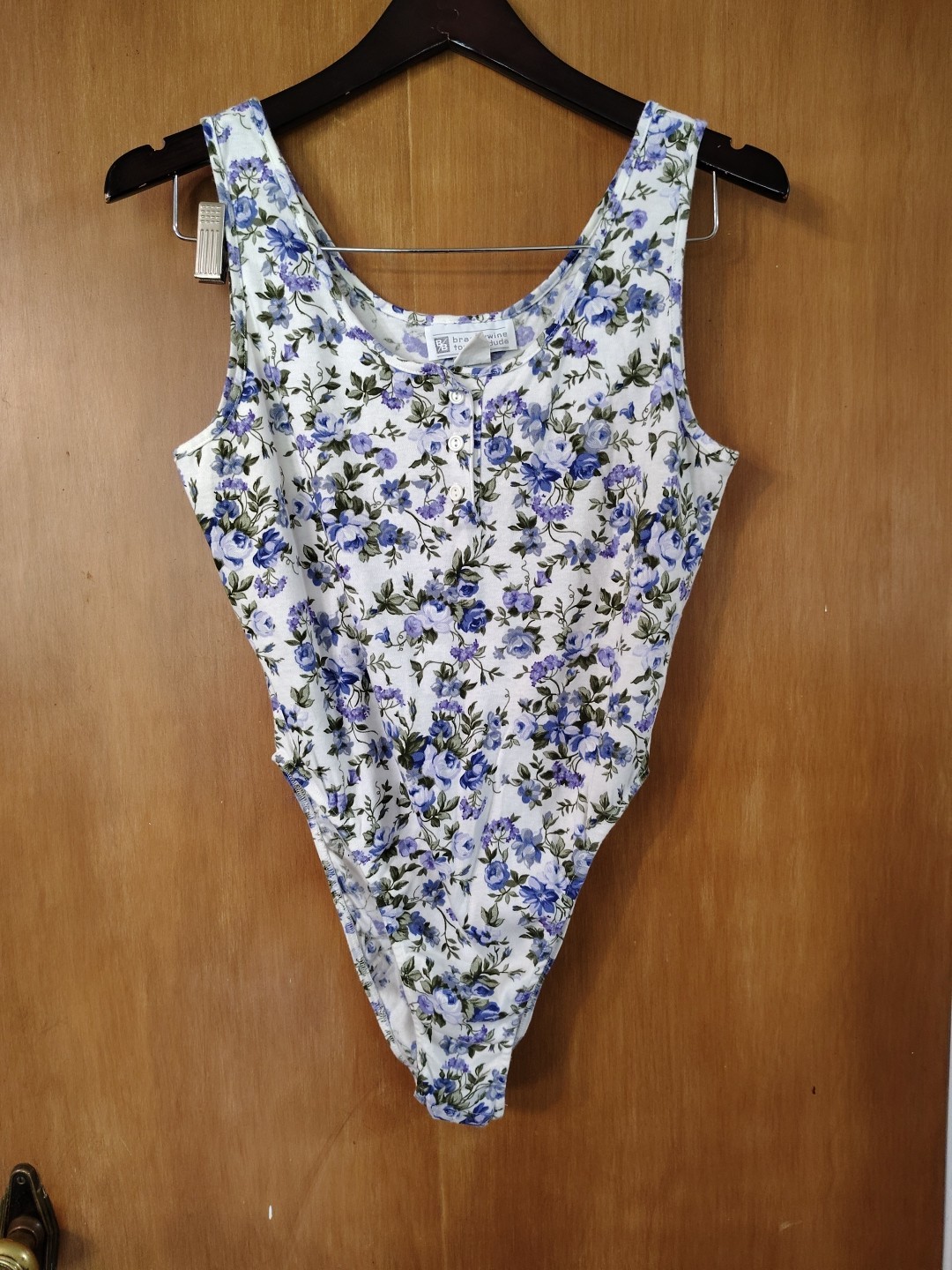 Vintage Sexy Floral One Piece Bodysuit Size Medium BRANDYWINE Tom Bezduda