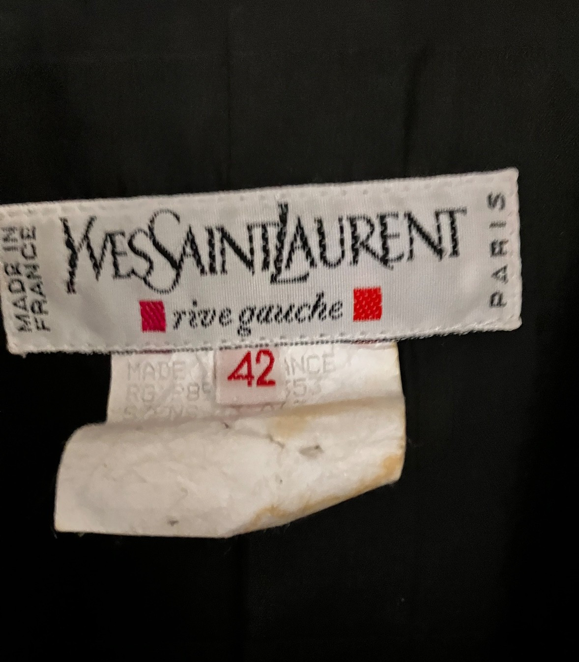 YSL Vintage Black Wool Woman’s 2-piece Skirt Suit FR40