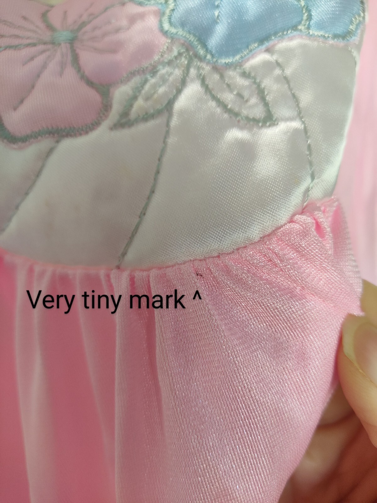 Secret Accents W/Tag Vintage Nightgown 1980’s Era Made In USA Nylon Pink Floral
