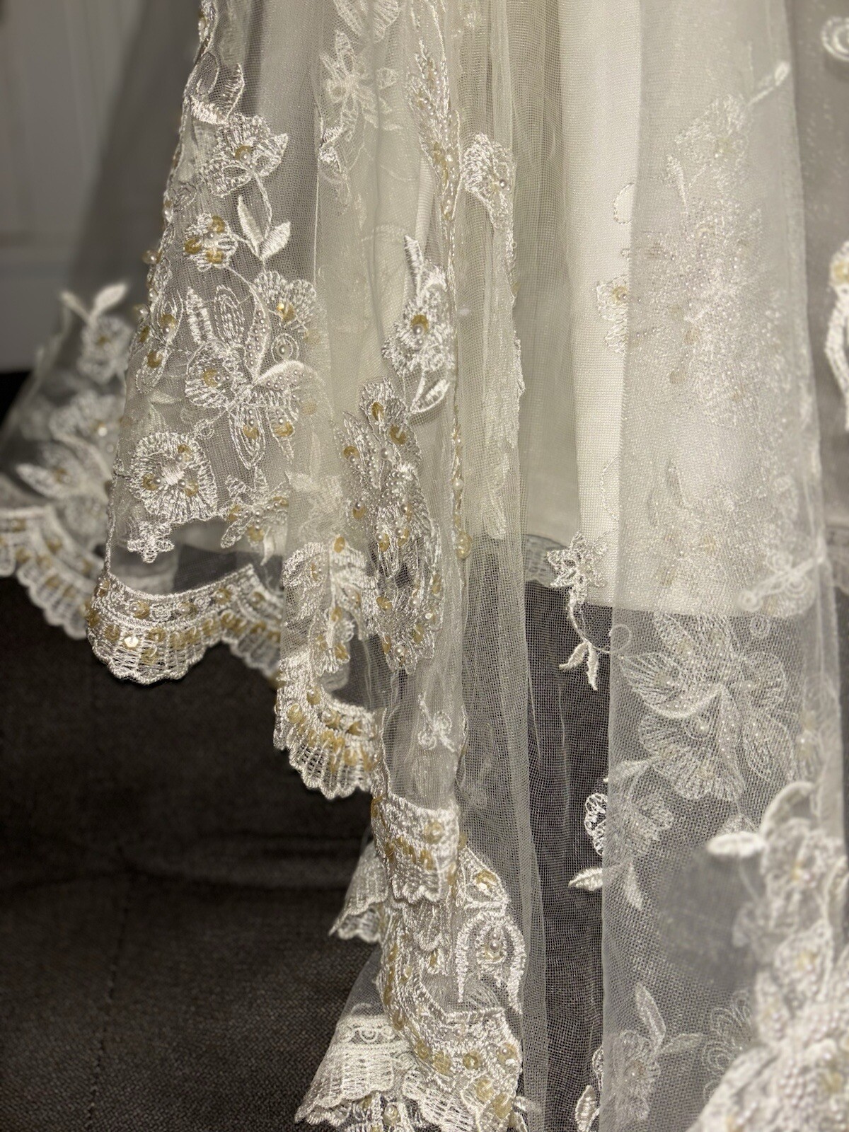 Classy And Classic, Deneki’s, Beaded Lace And Train