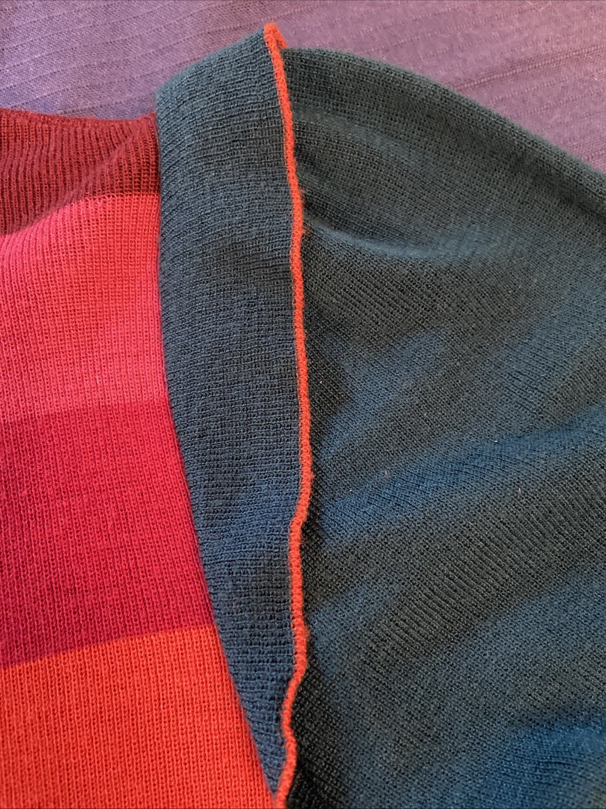 SWEATER sz S/M vtg 1970s 1980s 20 ANS KNITS by Mariea Kim rainbow stripes light