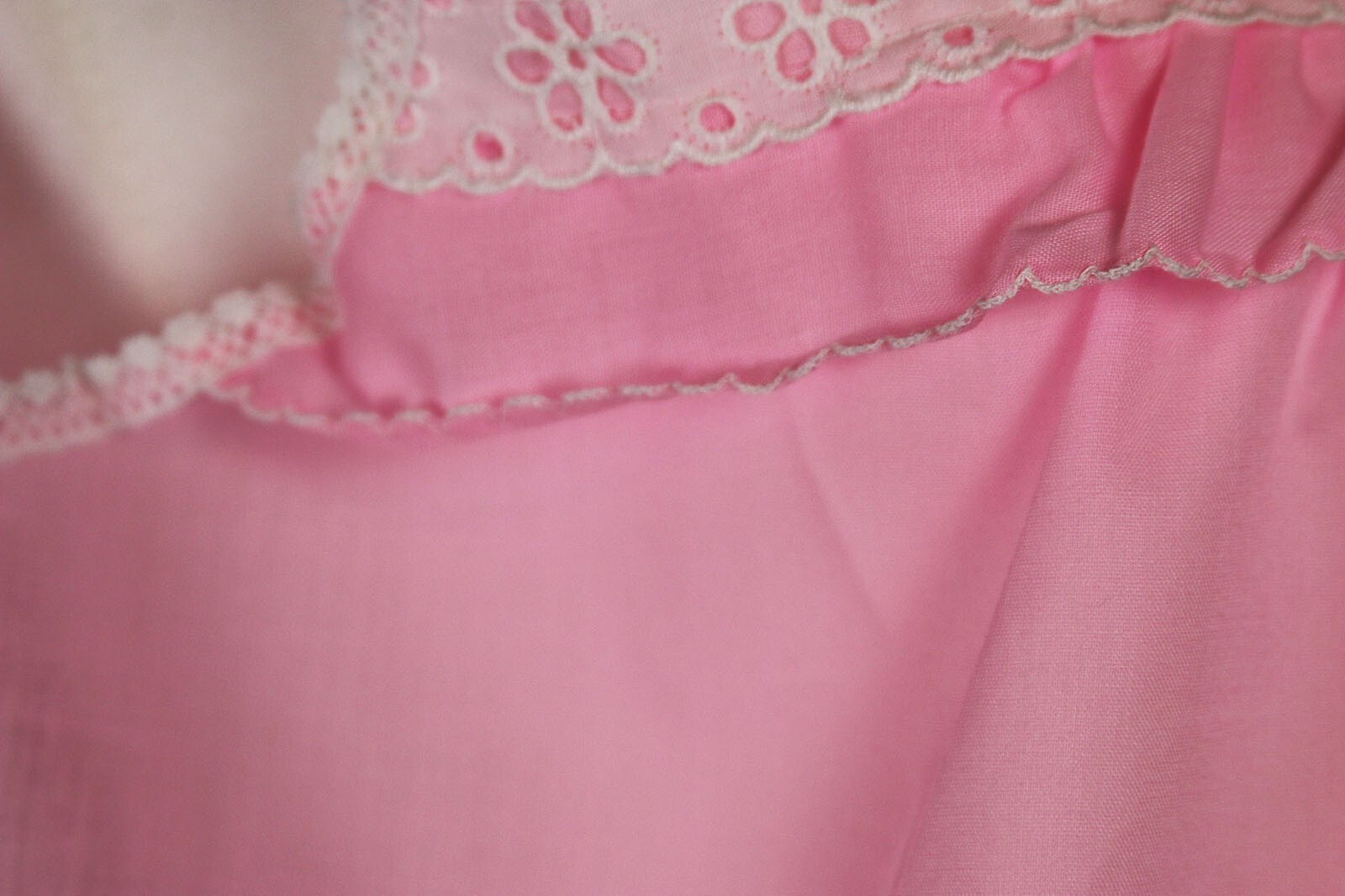Vintage Women’s Sz M Babydoll Sheer Sleep Set Pink Stones Wear World of Fashion