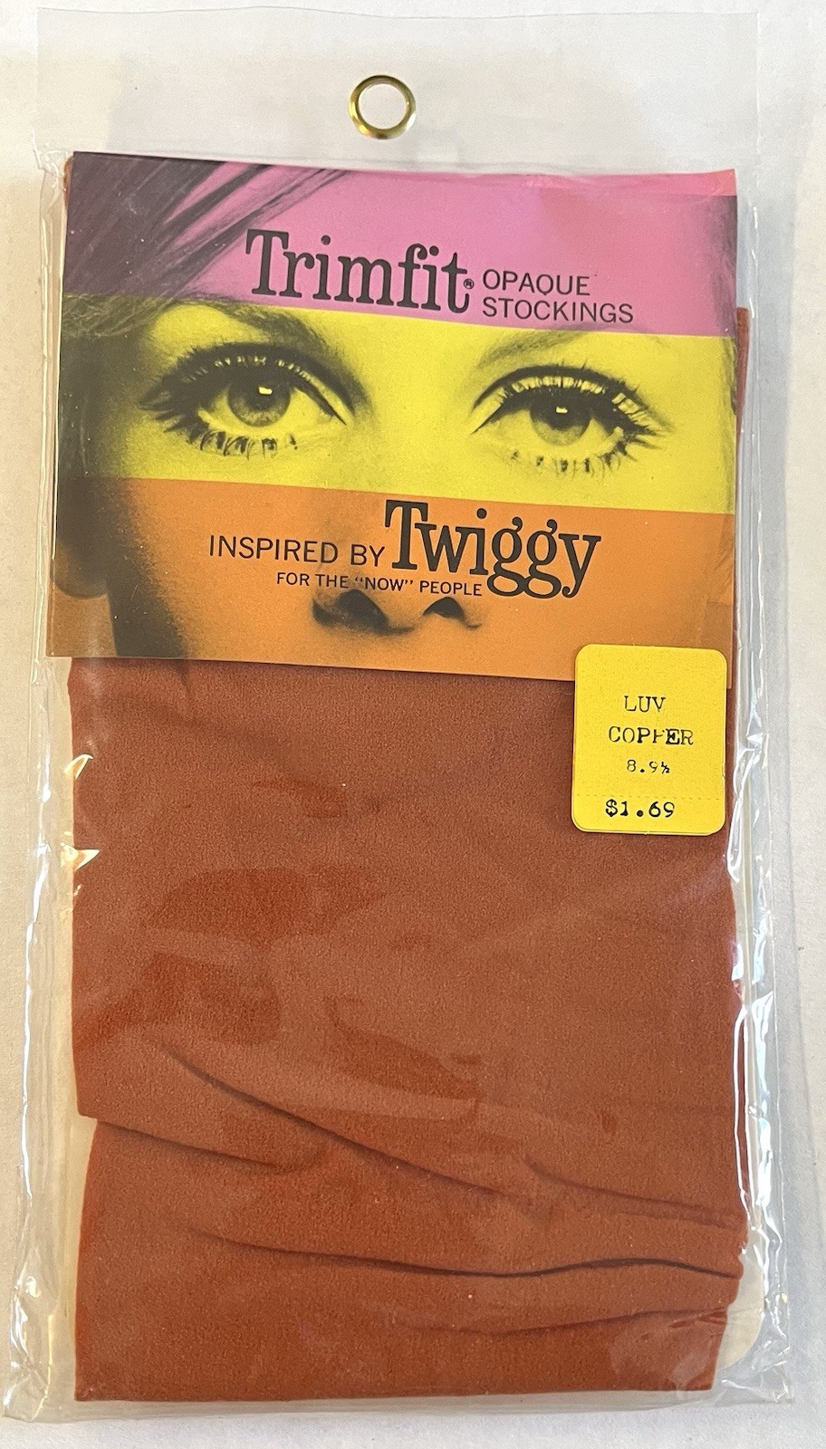 Trimfit Twiggy Opaque Stockings Luv Copper Sz 8-9.5 New Old Stock