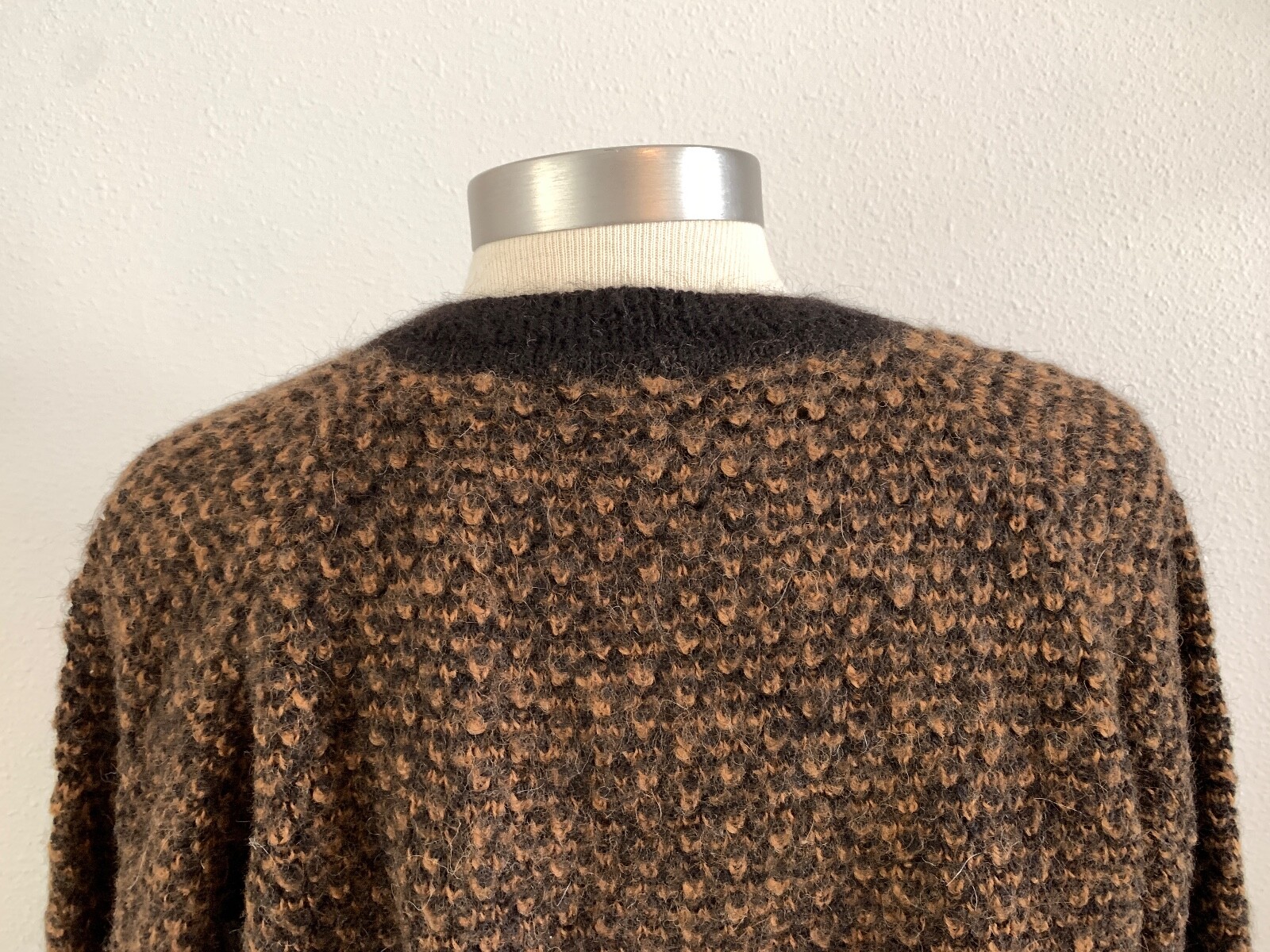 Vintage RED ROVER 100% Alpaca Sweater Hand Made Bolivia BROWN