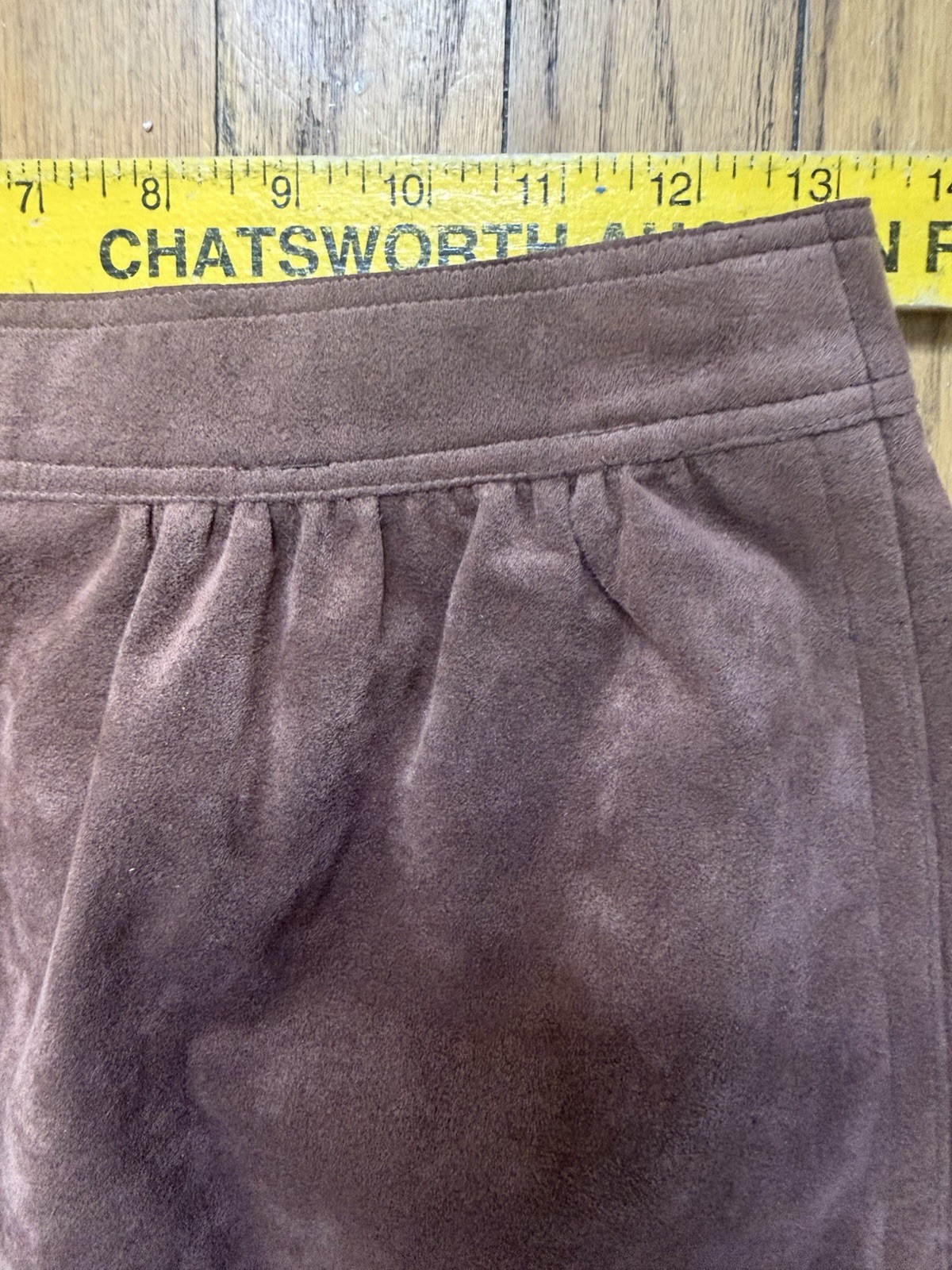 Vintage 70’s Ultra Suede Skirt Womens 10 Brown Zip Midi Corpcore Classic Luxury