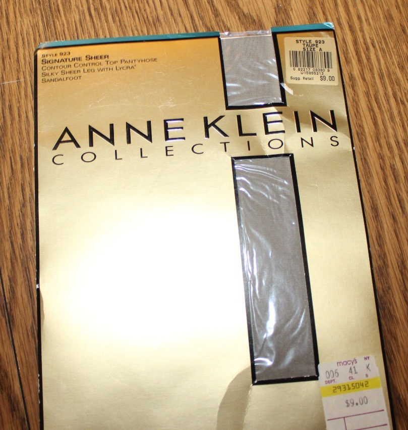 NIP Vintage Anne Klein Signature Sheer Pantyhose Size A Taupe Made in USA Nylons