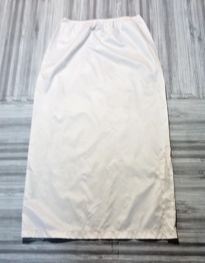 Vintage E. Greenwald & Sons Half Slip Long Ivory Nylon Tafetta Size Large-7