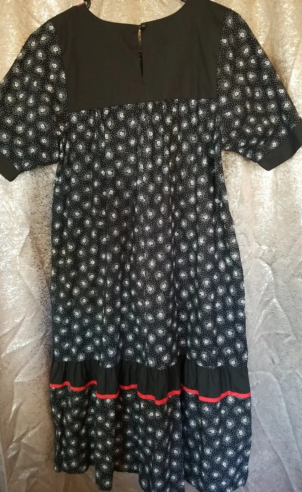 Carol Bennett Liberty House Hawaii Muu Muu Women’s Dress Size S Black Vintage