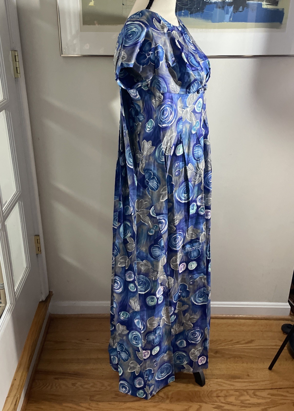 VTG Nani Of Hawaii Blue, Purple Floral Dress M Never Worn