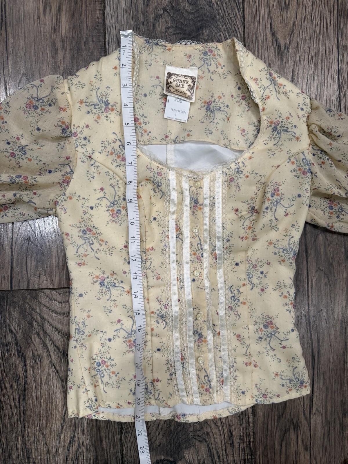 VTG Gunne Sax by Jessica McClintock Floral Prairie 2 Piece Set SZ 3 Cottagecore