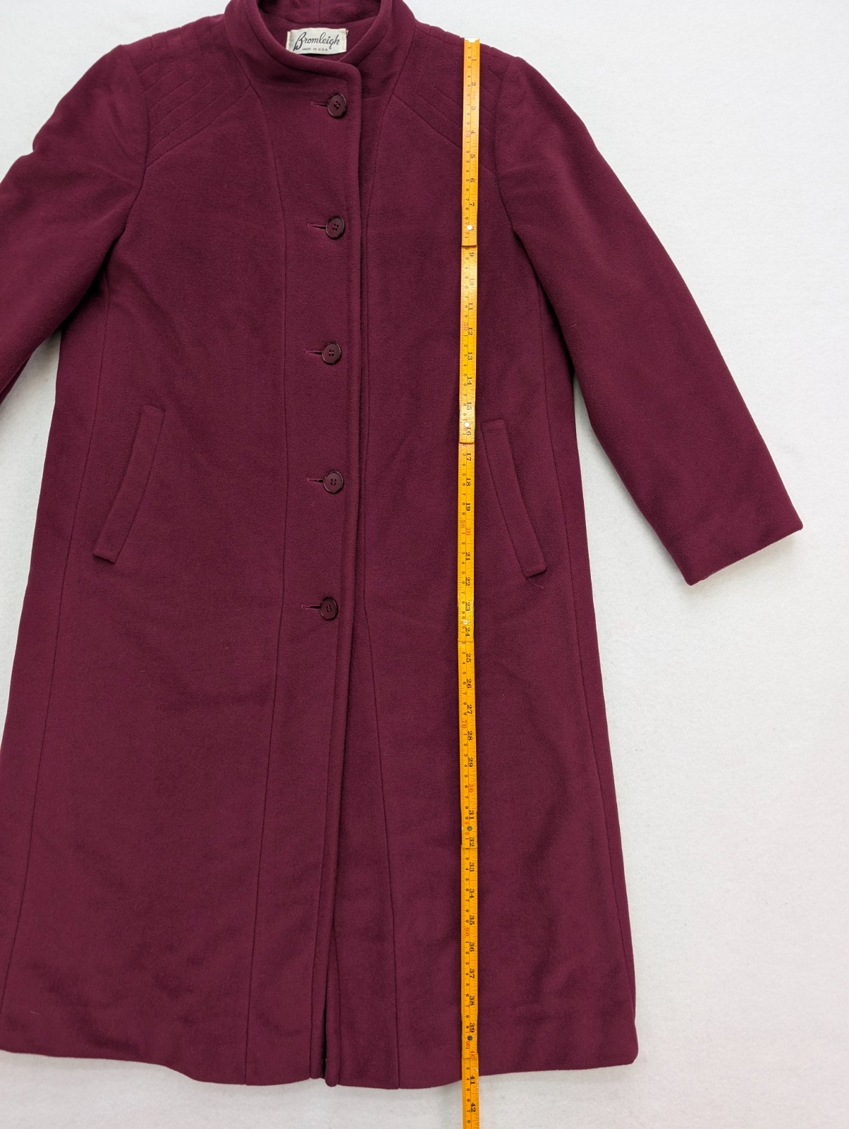Bromleigh Vintage Women’s Coat Purple Fleece Overcoat 40″ Chest