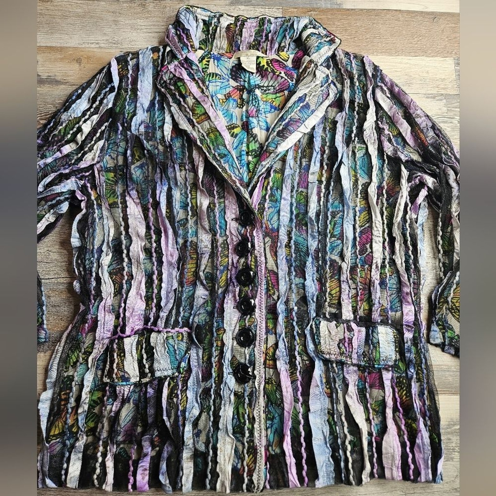 Alberto Makali Vintage Butterfly Jacket Blazer Shear Women’s XL
