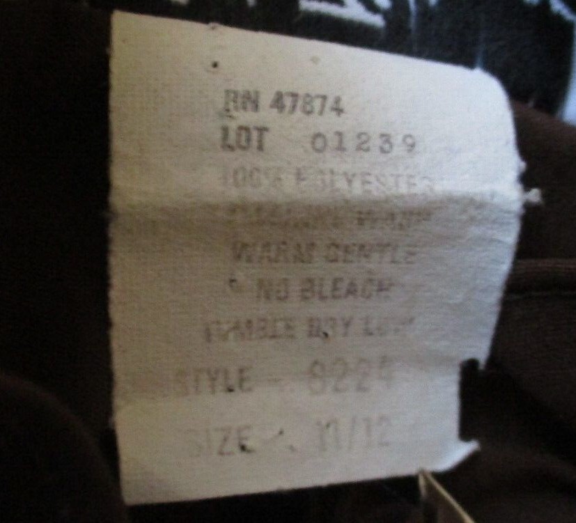 VTG Lucky Winner Blouse Size 11 / 12 Brown Ruffled High Victorian Style Neckline