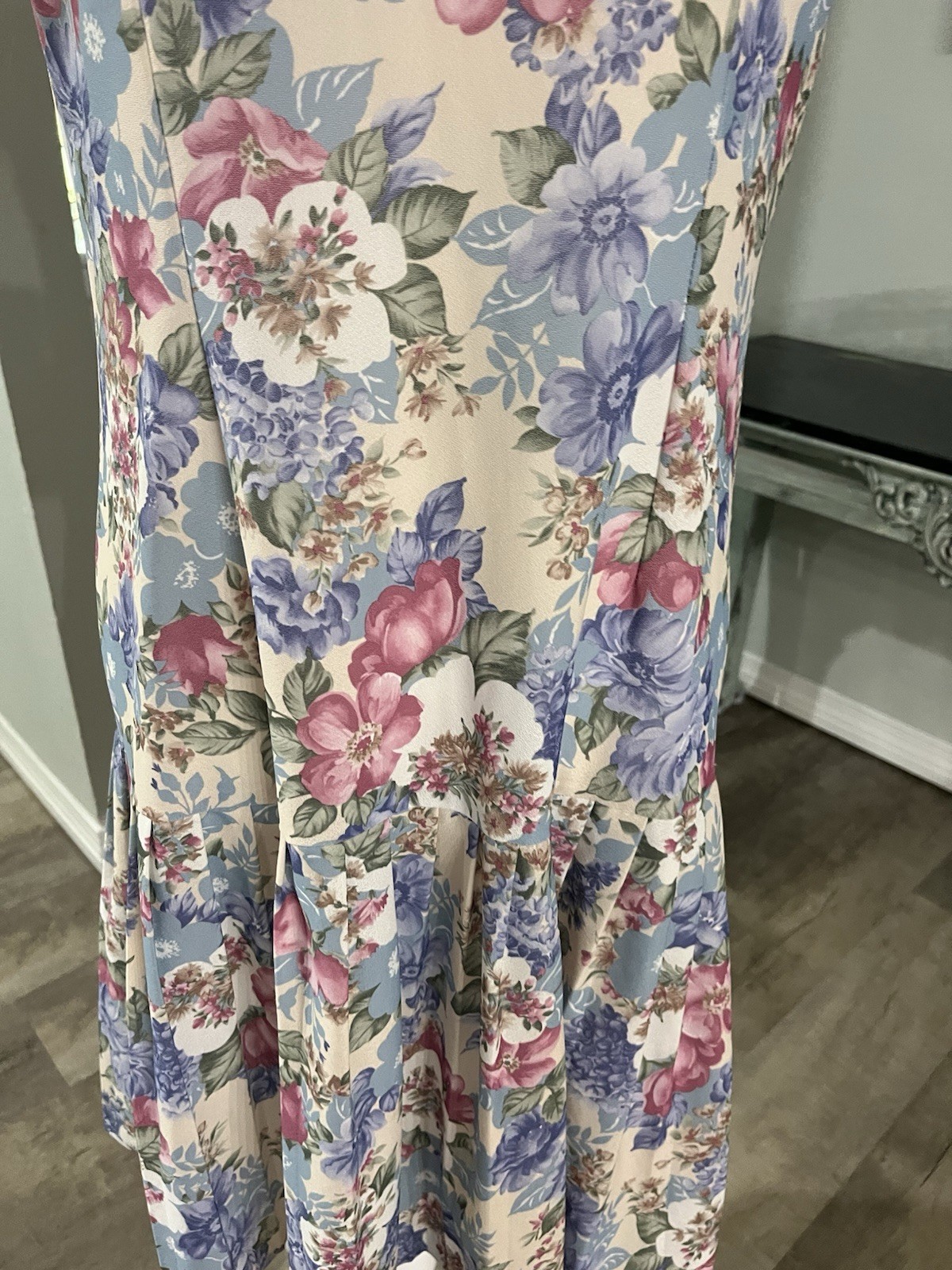 Vintage California Looks Made in USA Floral Multi Pastel A-Line Dress Size 10