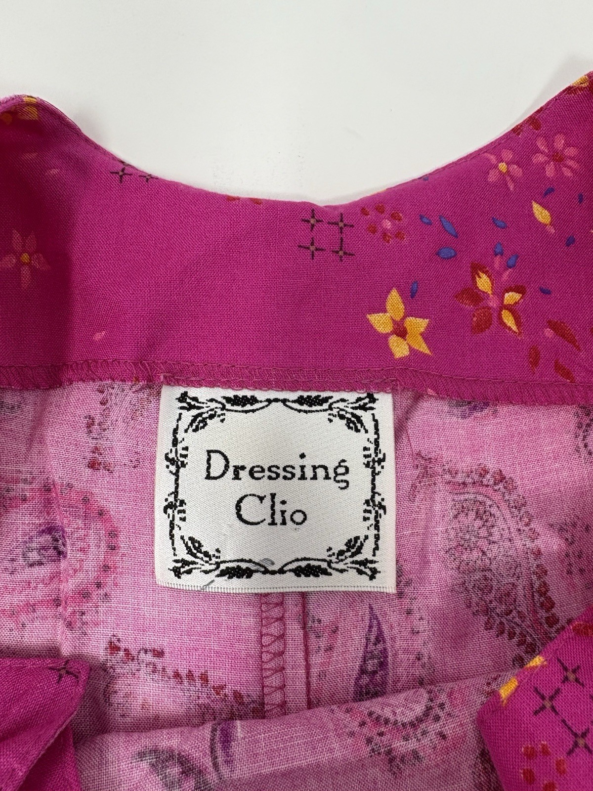 Vintage Dressing Clio Maxi Dress Grandma Pink Paisley Peasant Cottagecore Sz S