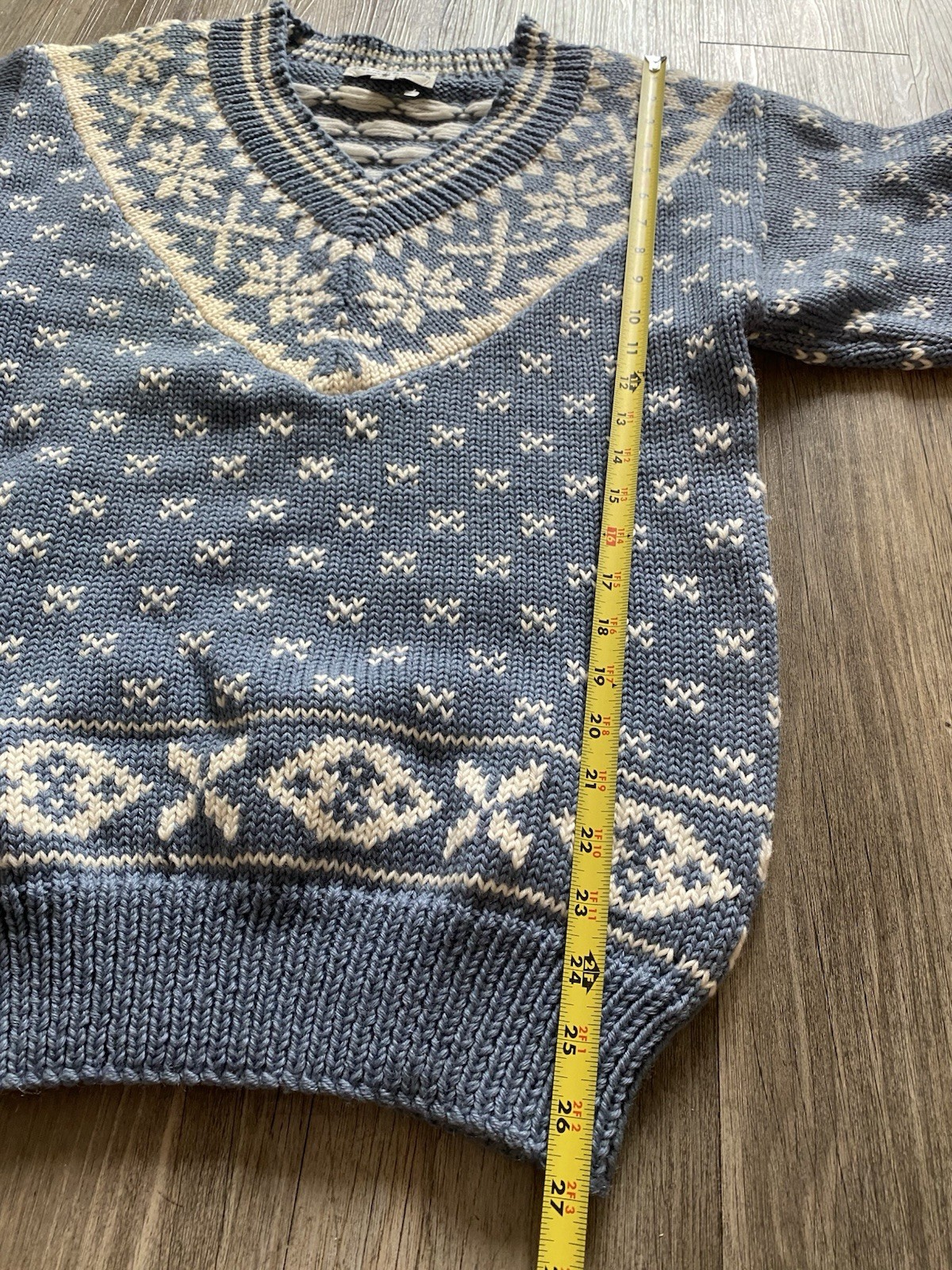 Vintage 80’s Top Notch Knit – Wool Sweater – Handmade In USA – Nordic Pattern!!