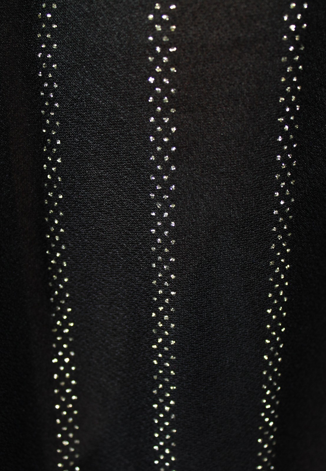 80s Cocktail Dress XL Black Stretchy Sparkly Silver Glitter Stripe Shift Tent